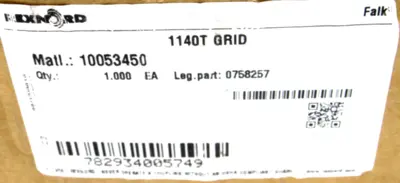 NEW REXNORD 0758257 1140T GRID