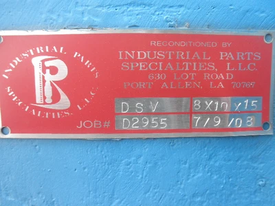 USED INGERSOLL RAND 8X10X15 DSV