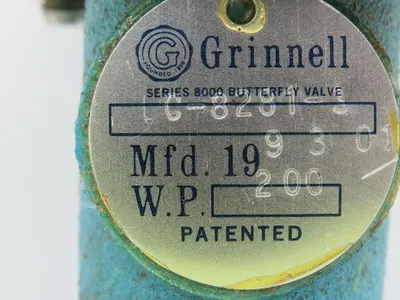 Grinnell LC-8281-3 Iron Bronze Flanged Butterfly Valve
