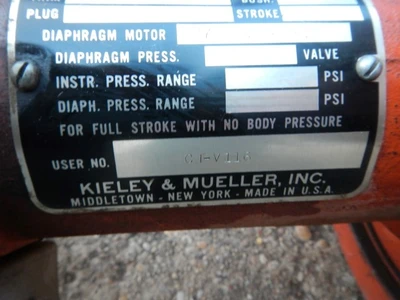 Kieley & Mueller 1" 600 Class, 316 Steel Socket Weld Control Val