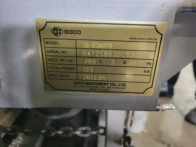 2012 SOCO SB-63-AUTO Pipe, Tube & Bar Benders | Myers Technology Co., LLC (9)