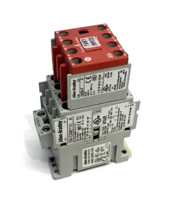USED ALLEN-BRADLEY SER. A GUARDMASTER SAFETY CONTACTOR, 3 N.O. MAIN, 1 N.O. 4 N.C.