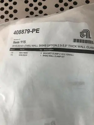 AMAT 0010-20141 THRU WALL SKINS OPTION 2.5-3.5'' THICK WALL CLAMP