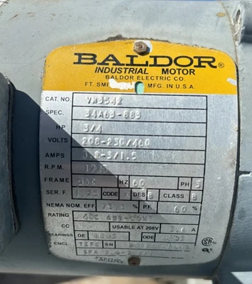 Used BALDOR _UNKNOWN_ Brushless Motors Colorado US | Rogers Equipment Sales #1273404