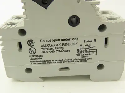 Allen Bradley 1492-FB2C30 Fuse Holder 30A 600VAC 2 Pole Class CC Ser B Lot of 10
