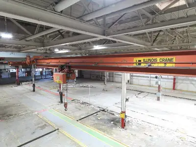 Cleveland Tramrail P&H 2 Ton Underhung Bridge Crane 42' 11" Span Magnetek Remote