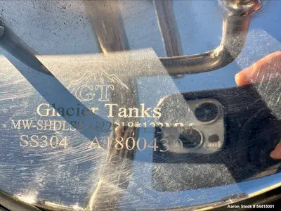 Used Glacier Tanks 40 BBL Stainless Steel Brew Tank / Fermenter – Jacketed Conical Fermentation Vessel