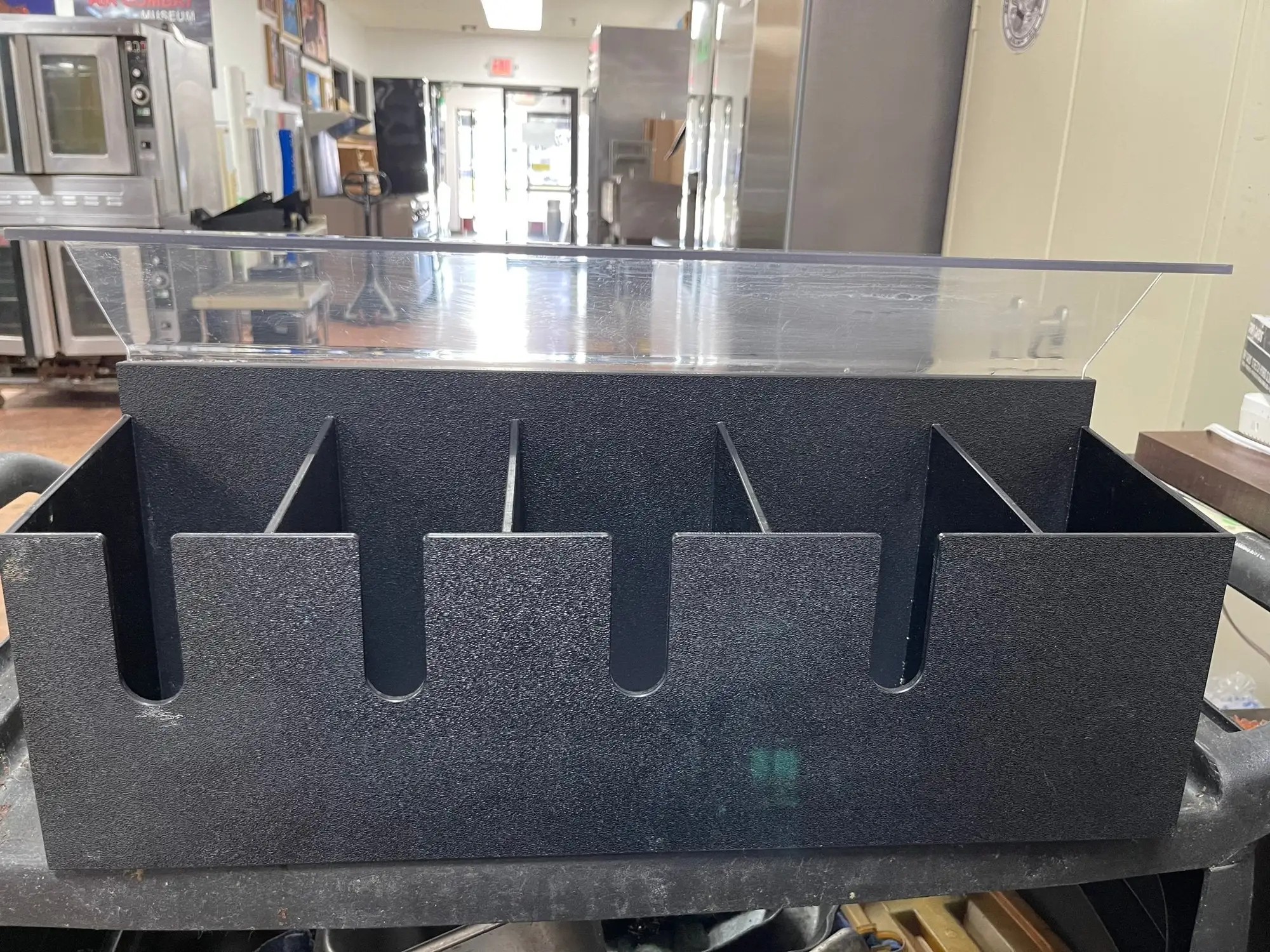 Used Falcon Restaurant Supply Used 5 Compartment Drink Lid and Straw Organizer Food, Restaurant, & Bakery Parts & Accessories Illinois US | Falcon Restaurant Supply #1376111