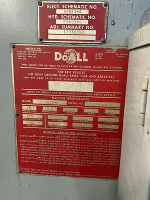 USED DOALL 3612H