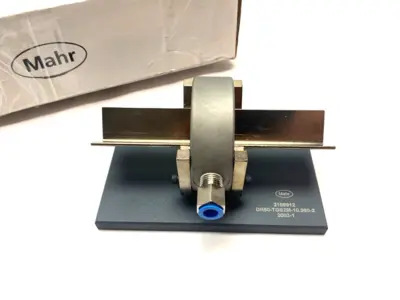 New | in-Stock MAHR DIMENSIONAIR AIR RING GAUGE 2-JET W/ GUIDE CHUTES & BASE PLATE Air Gages Michigan US | Maverick Industrial Sales #1123053