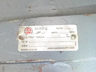 Emerson US Motors HWN2502S2B33X25U213TC Gearbox 25:1 Reducer Dual Shaft 213TC