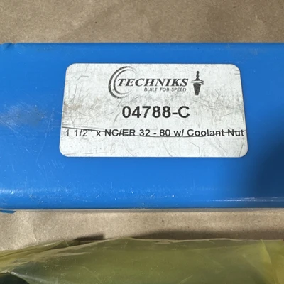 New Techniks 04788-C 1-1/2" X NC/ER 32-80 Straight Shank Extension Warranty 🇺🇸