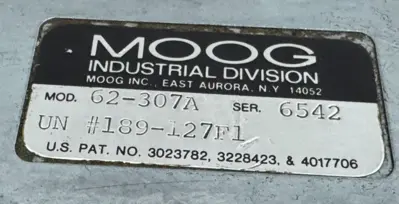 MOOG 62-307A SERVO VALVE 189-127F1 REFURBISHED