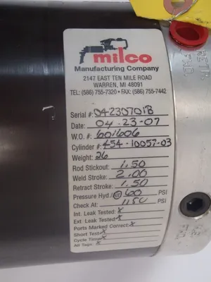 USED MILCO ML-2501-52