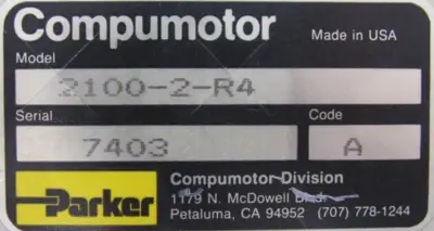 USED PARKER 2100-2-R4 COMPUMOTOR 21002R4