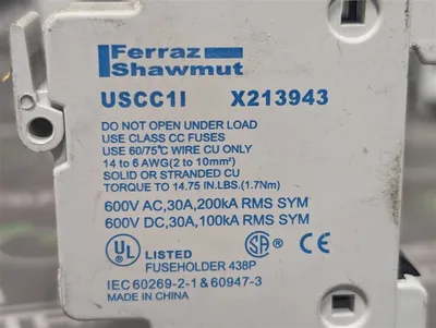 Lot of 10 Ferraz Shawmut USCC1L X213943 Fuse Holders 600VAC 30A Red Used