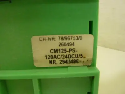 USED PHOENIX CONTACT CM 125-PS-120AC/24DCU/5