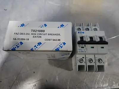 New | in-Stock EATON FAZD6/3DU Circuit Breakers | HGR 24 #731933