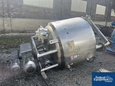 USED Stainless Fabrication 650 Gal SFI Twin Motion Kettle, 304 S/S, 15/150#