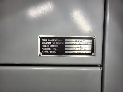 25kV 1200A 3ph Switchgear Unit w/ (2) Power Vac Breaker VB1 27.0-16-0