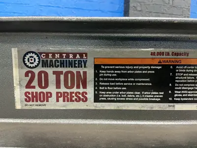 Used CENTRAL MACHINERY 60603 H-Frame Presses Ohio US | HGR 24 #1345454
