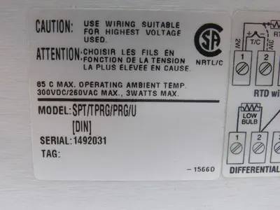 Moore Industries SPT/TPRG/PRG/U Programmable Temperature Transmitter 260V MAX