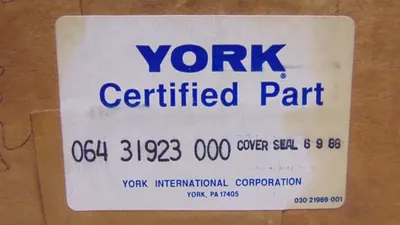 York 064-31923-000 Cover Seal 3-1/4 x 6-3/8 x 6-3/8 New NIB