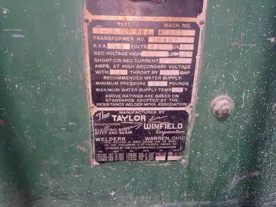 Used TAYLOR WINFIELD C387.5 REG Welding Machinery (Other) Ohio US | HGR 24 #1427512