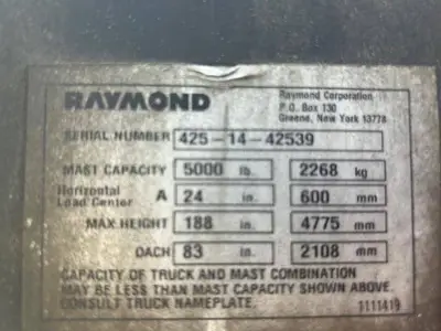 Used RAYMOND 425C40TT Misc Forklifts Illinois US | Somerset Equipment Sales #1542972