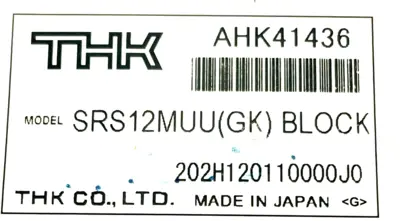 NEW LOT OF 3 THK SRS12MUU(GK) BLOCK AHK41436-GK SRS12MUUGK