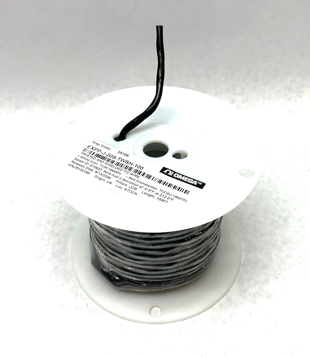 NEW OMEGA TWISTED SHIELD. THERMOCOUPLE WIRE 2-COND. 100' SPOOL