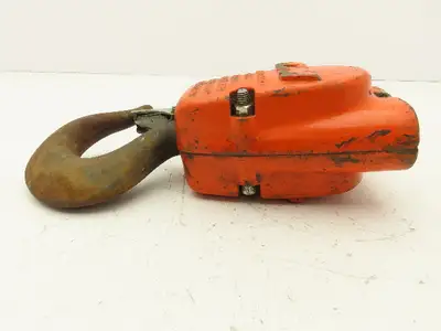 CM Lodestar 2 Ton Lower Hook Block Assembly Double Chain Orange 627-860