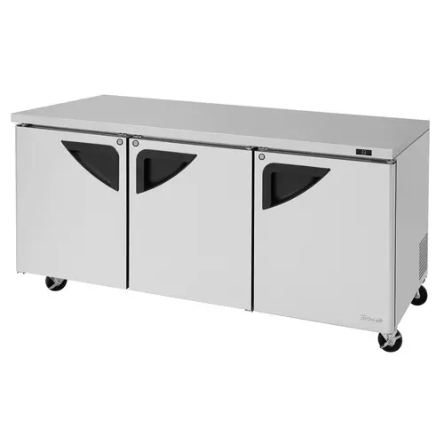 Turbo Air TUR-72SD-N 72 5/8" W Undercounter Refrigerator w/ (3) Section & (3) Doors, 115v