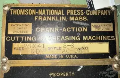 USED THOMSON-NATIONAL 28X41 STYLE 8-6