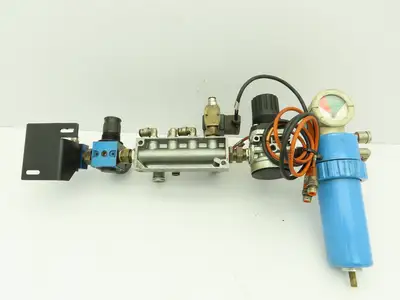 Donaldson Ultra-Filter Multi Air Line Manifold Regulator 24V Solenoid Valve Assy
