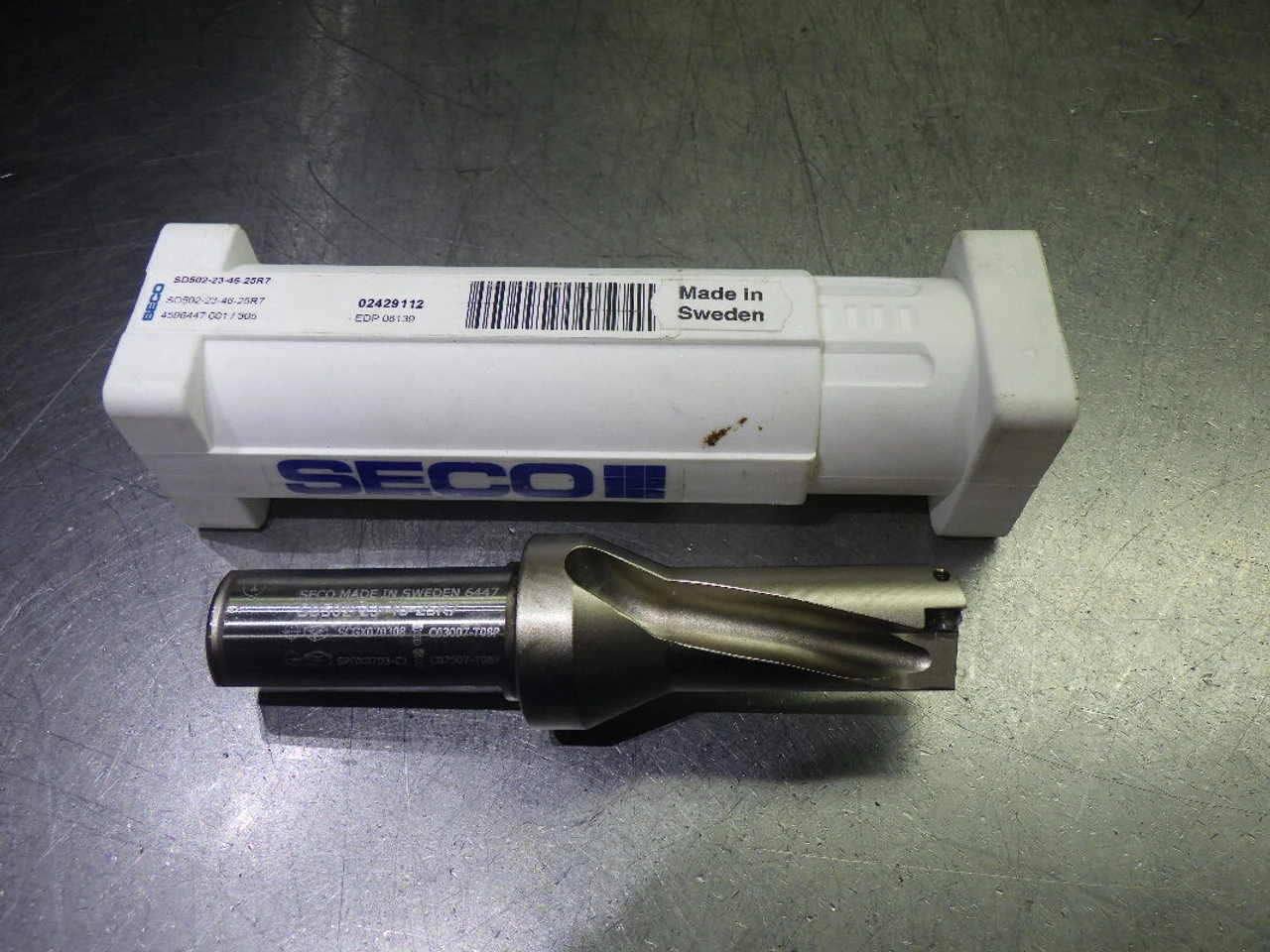 SECO 23mm Coolant Thru Indexable Drill 25mm Shank SD502-23-46-25R7 (LOC3599)