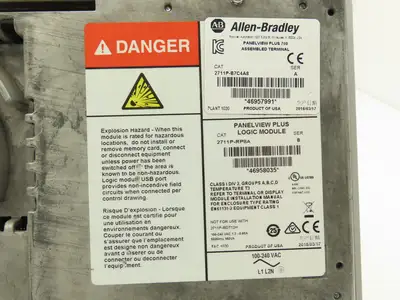 Allen Bradley 2711P-B7C4A8 PanelView Plus 700 Graphic Touch Terminal 2711P-RDB7C