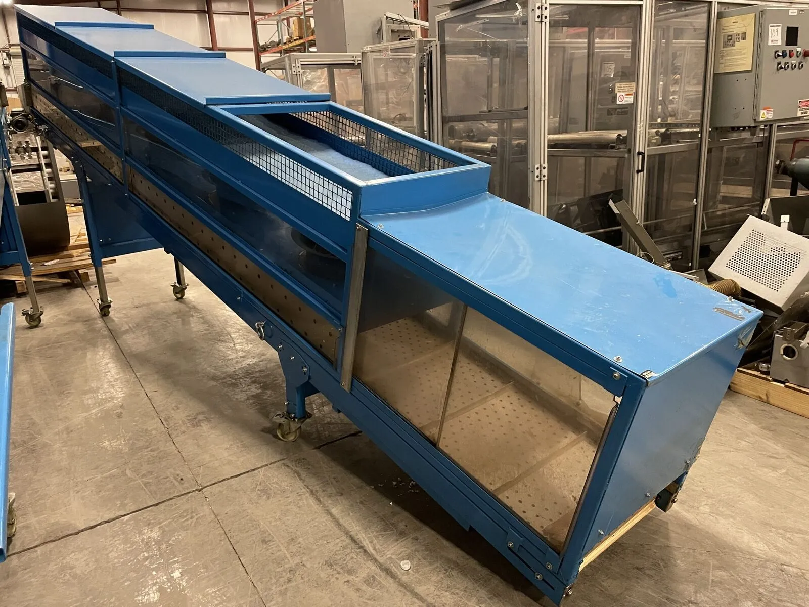 17.5ft Cleated Incline Cooling Conveyor 32” W x 86” H