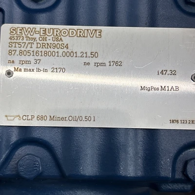 New | in-Stock SEW-EURODRIVE ST57/T DRN90S4 Motors (misc) Indiana US | J&J Industrial Supply #1285270