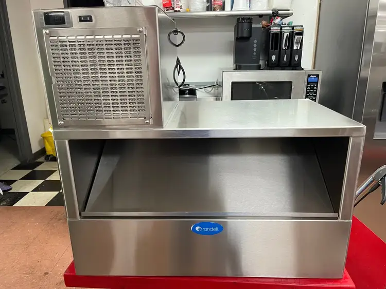 New | in-Stock Randell Used Randell CR9039 Refrigerated Countertop 39" Condiment Prep Rail Food Prep Tables Illinois US | Falcon Restaurant Supply #1376096