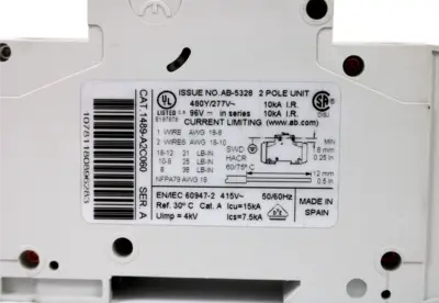 USED ALLEN BRADLEY 1489-A2C060