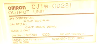 NEW OMRON CJ1W-OD231 PLC OUTPUT UNIT CJ1WOD231