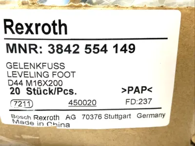 USED BOSCH REXROTH LEVELING FOOT D44 M16 X 200MM