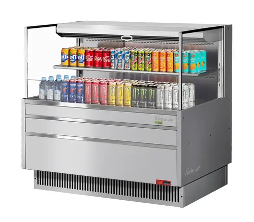 Turbo Air TOM-48L-UF-S-2S-N 46 3/4" Horizontal Open Air Cooler w/ (2) Levels, 115v