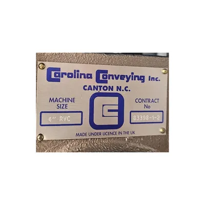 NEW CAROLINA CONVEYING 4" RVC