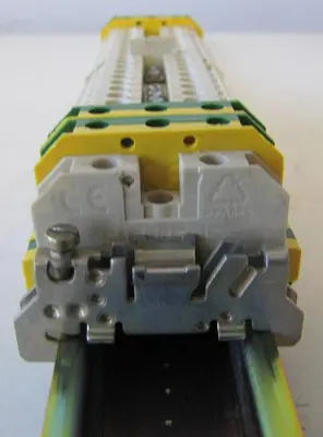 Siemens DIN Rail Terminal Strip Block with Ground and 18” Mounting Rail