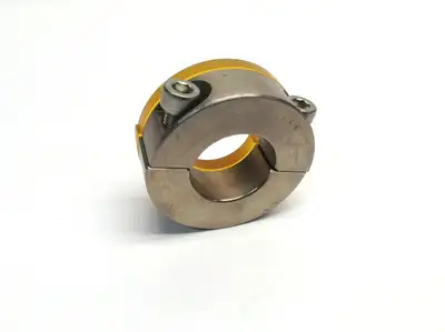 USED MISUMI SEPARATE NICKEL PLATED STEEL SHAFT COLLAR