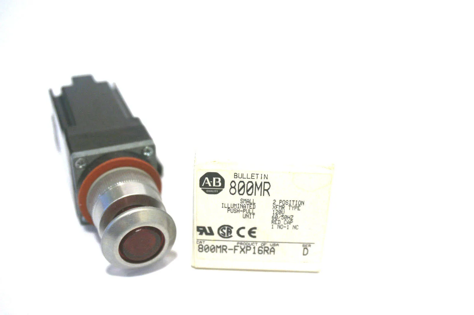 NEW ALLEN BRADLEY 800MR-FXP16RA ILLUMINATED PUSH PULL UNIT 800MRFXP16RA