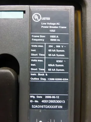 Siemens WL Switchgear, 480V, 7-Section, 4000/1600A Breakers