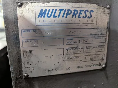1990 MULTIPRESS WR87-20 C Frame and Gap Frame Press | Kempler Machinery (4)